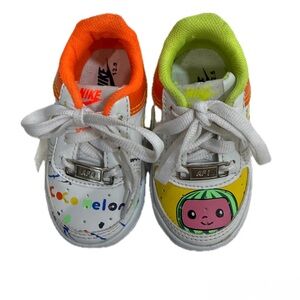 Nike Air Force 1 Custom Cocomelon Collaboration Toddler Sneakers